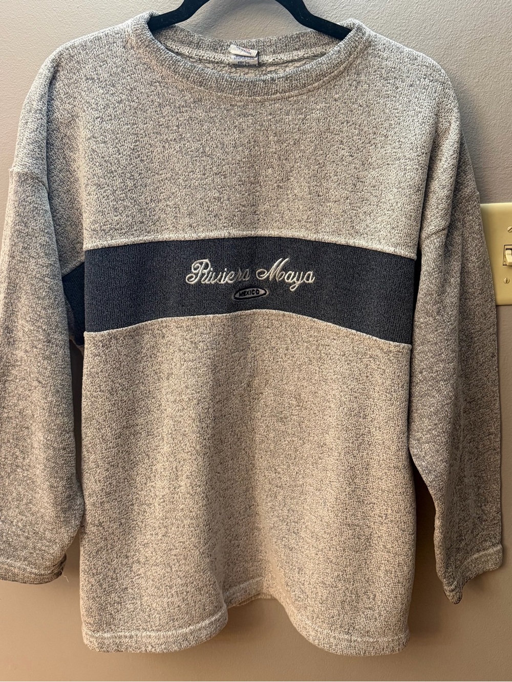 Vintage 90s ESY Sport wear Riviera Maya Mexico Crewneck Sweatshirt Embroidered